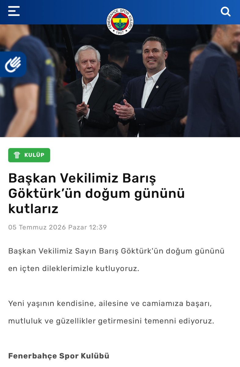 FBinsider1907's tweet photo. Barış Göktürk kulübü babasının çiftliği zannediyor. Resmi siteden asbaşkanın doğum gününün kutlandığını ilk defa görüyoruz https://t.co/NBZ4AToaKv