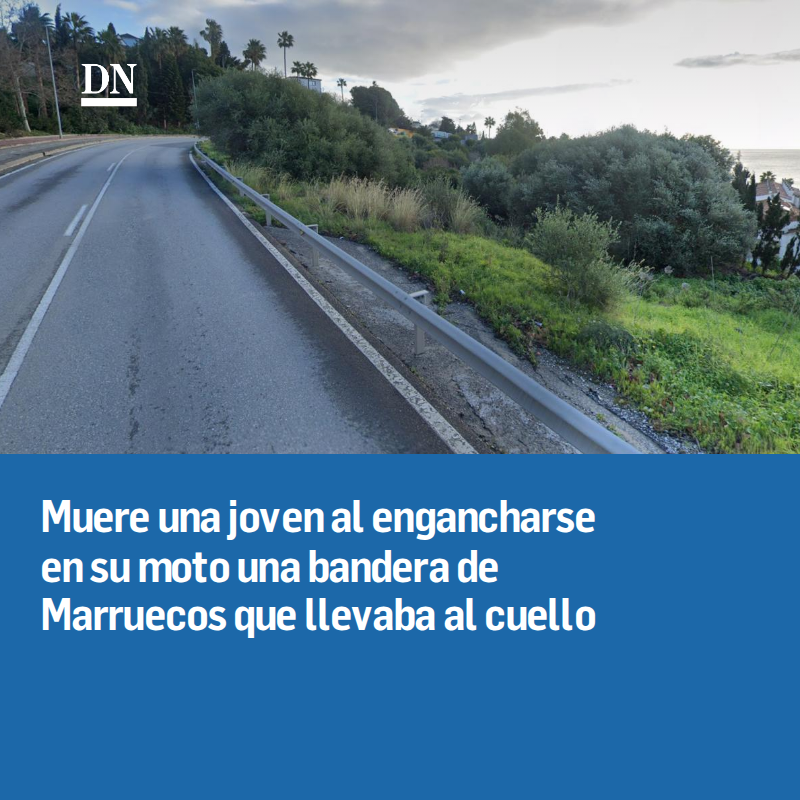 DiariodeNavarra's tweet photo. Muere una joven al engancharse en su moto una bandera de Marruecos que llevaba al cuello https://t.co/xNcTOufRey https://t.co/7Ryic5ef7c