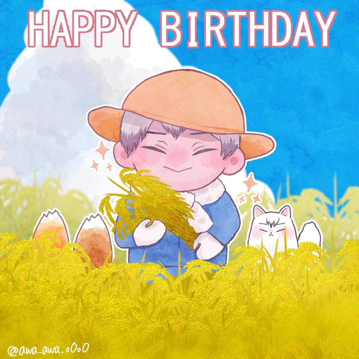 awa_awa_oOoO's tweet photo. #北信介生誕祭2026
 #北信介誕生祭2026
おめでとうございます🌾
過去絵 https://t.co/H70flKuxFg