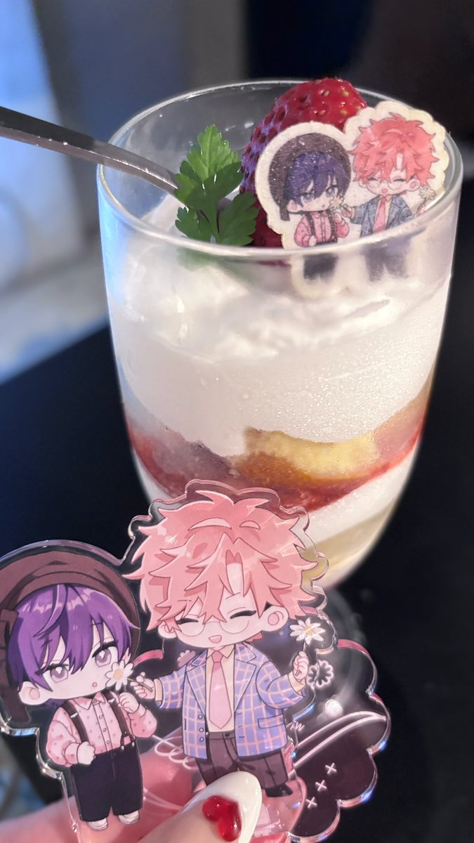 t__p__f's tweet photo. 🥞🍴Daria × SMILE BASE CAFE 🍰🍴
 #スマべ @daria_fwinc @ricosakura000 ❤︎⸝⸝⸝ https://t.co/GnltTyEB5A