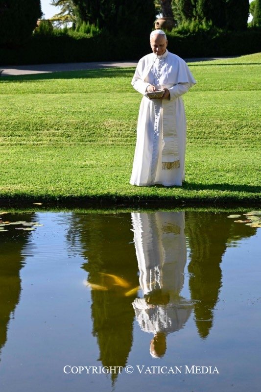 RichRaho's tweet photo. VATICAN: “This afternoon, Sunday, July 5, the Holy Father will travel to the Apostolic Palace of Castel Gandolfo for a period of rest, which will last until Monday, July 27. During this time, all general, private, and special audiences will be suspended. General Audiences in Rome will resume on Wednesday, August 5. On the Sundays in July, the Holy Father will recite the Angelus in Piazza della Libertà in Castel Gandolfo.”