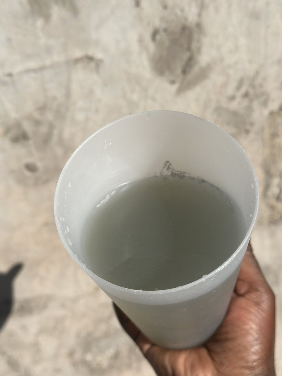 CrimeWatchZW's tweet photo. Good day Crime Watch Zimbabwe. Residents of Sunningdale 2, Harare, are currently receiving what appears to be sewage-contaminated water from their household taps. As shown in the attached photo, the water is grey, dirty and clearly unsafe for drinking, cooking or any domestic use. This poses a serious public health risk, especially to children, the elderly and other vulnerable residents.

We kindly appeal to the City of Harare and the relevant authorities to urgently investigate the source of the contamination, restore a safe water supply, and keep residents informed. Immediate intervention is needed to prevent a possible outbreak of waterborne diseases.

@JMafume