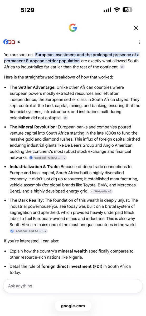 BemmyRo's tweet photo. @sativa_some @btecvikkstar @GrootmanGP @respawnedtarga1 You didn’t go to school huh? It’s hilarious that you missed the part of South Africa’s wealth coming from Europeans settling in SA and maintaining its infrastructure and investing in it, unlike the rest of Africa. Zulus couldn’t even maintain an empire for a century. 😂😂 https://t.co/dOGJzSQ1NM