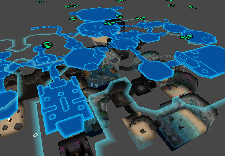 BenjiGameDev's tweet photo. map is a separate mesh that floats in the sky, just don't look up and you won't see it https://t.co/GyVcEPZ0tc