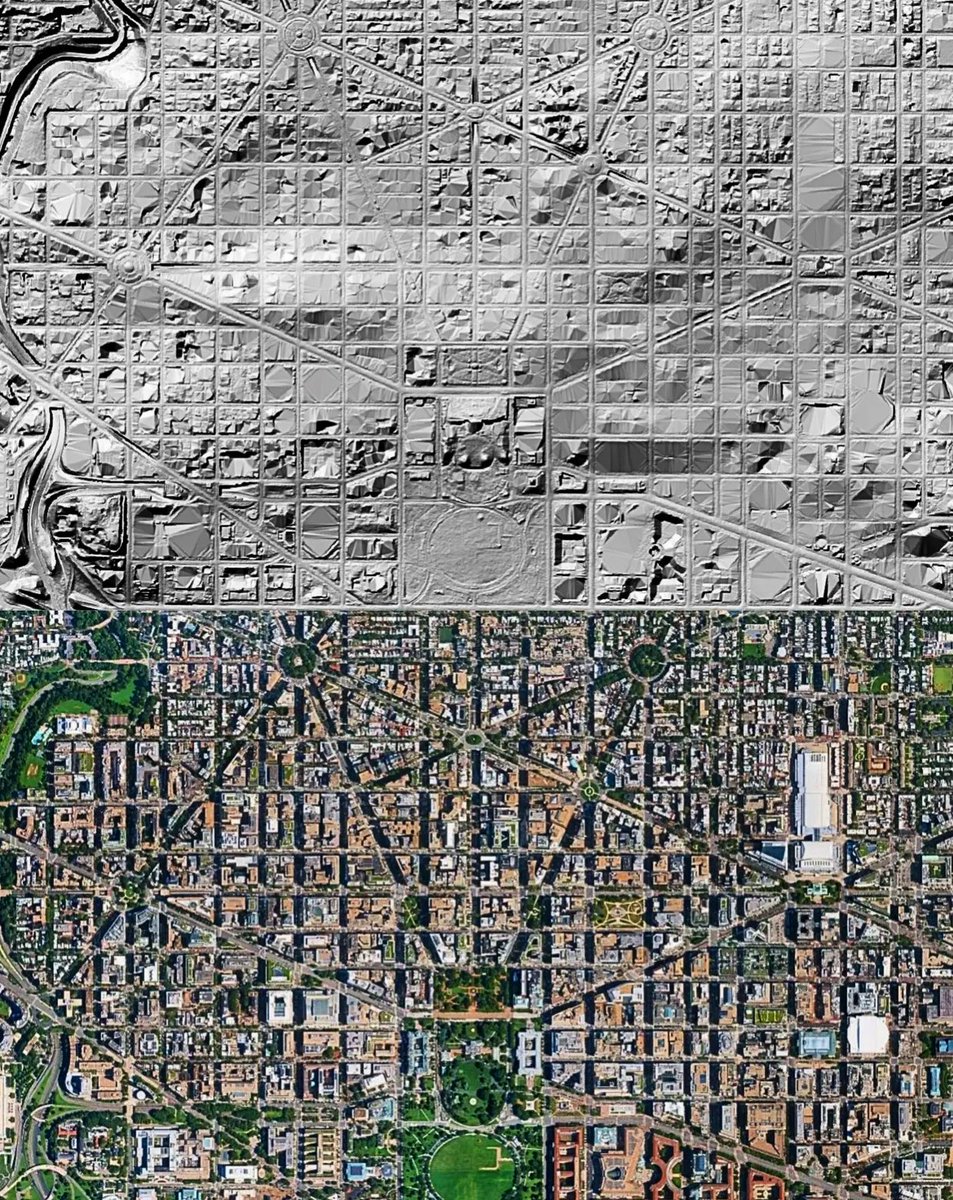 MoundLore's tweet photo. Washington, D.C. LiDAR https://t.co/U3KRmhECLQ