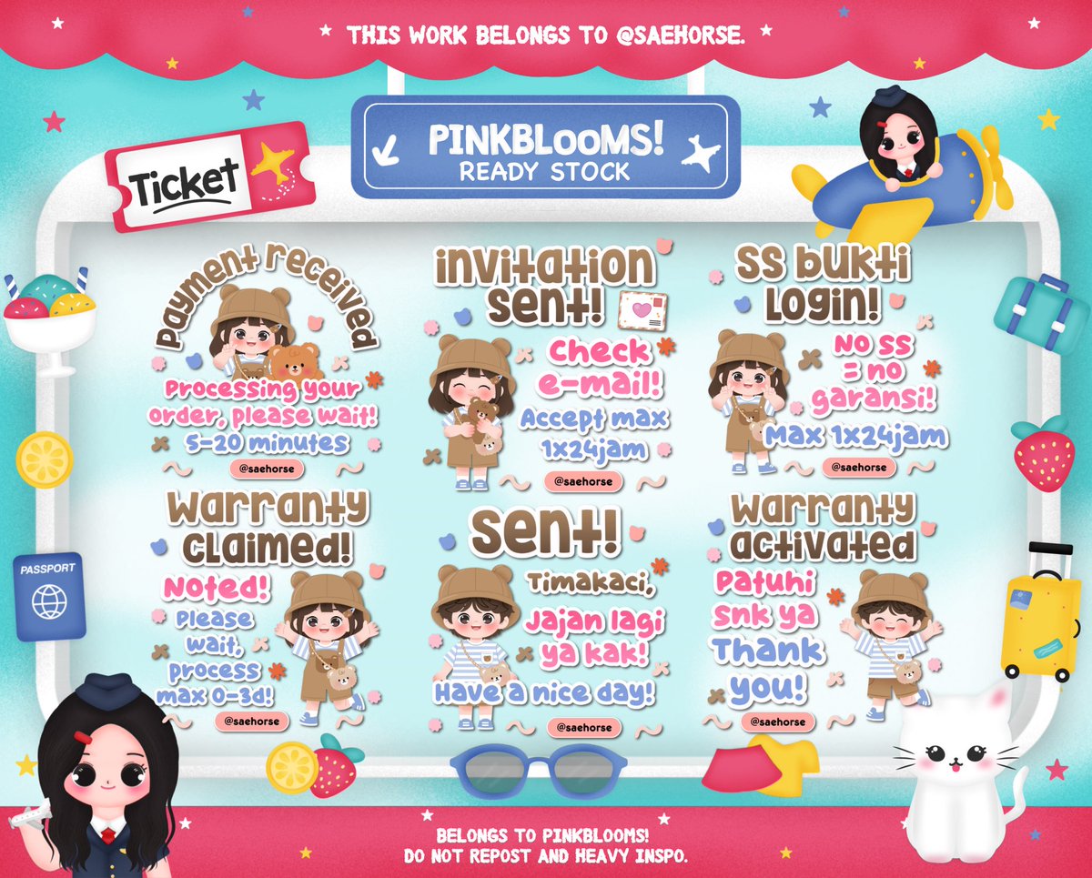 saehorse's tweet photo. ꒰ ♡ ꒱ . . help retweet?  ୨୧ 🍮🍏  ˚⸝⸝ 

a fresh batch of  𓈀 𓈒 ₊ ⟡ 🍡🌸  Sticker Pack BA (Ready Stock - 6 pack) 👛🍀 𖠗 ⊹ 1 desain untuk 1 orang, dm or reply for take 🛼⭐️ ⊹  ♡۫  mari jelajahi kedai P!nk  🥞🐰

    ⊹  ʚ 𓈒 ⋮  💌  #bealanja https://t.co/Y4WeJSQ0Hg