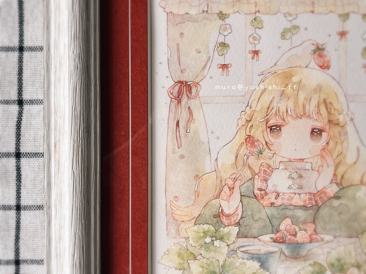 yoshishi_ff's tweet photo. 苺とクリームみたいな色の額装🍓

 #公募企画展_Strawberry_Life https://t.co/07nhNiDA8R