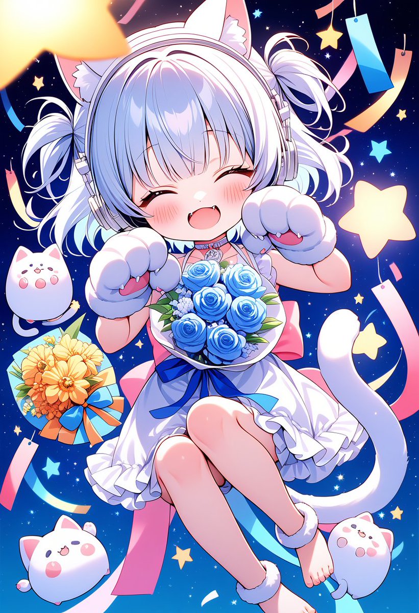 七夕にゃんこ