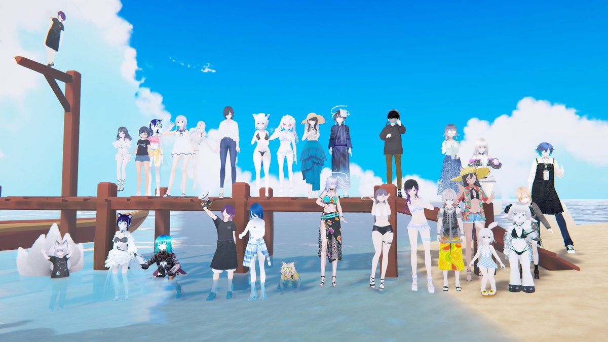 Minory_game's tweet photo. 昨夜 #VRoidCafe さんにお邪魔しました
水着が流行っていると聞いて新しい服をパパっと作って着ていきました
2年くらい前に試作してイマイチかわいくないなと思って制作放棄したメッシュパーカーがようやく日の目を見ました
あと今回はちゃんと写真撮ったぞ!私えらい!! https://t.co/eVdsFmBdDf