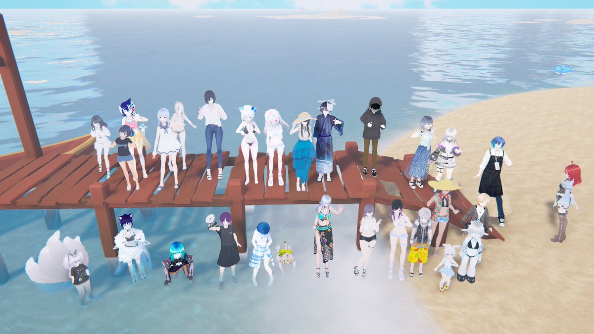 Minory_game's tweet photo. 昨夜 #VRoidCafe さんにお邪魔しました
水着が流行っていると聞いて新しい服をパパっと作って着ていきました
2年くらい前に試作してイマイチかわいくないなと思って制作放棄したメッシュパーカーがようやく日の目を見ました
あと今回はちゃんと写真撮ったぞ!私えらい!! https://t.co/eVdsFmBdDf