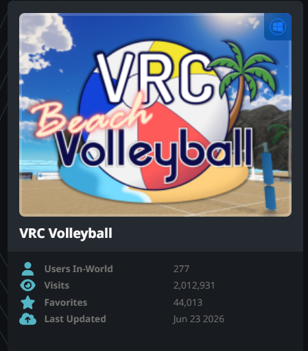 VRC_Volleyball's tweet photo. VRC Volleyballが200万visitsを突破しました🎉🏐
前回からアップデートしないまま1年経ち、その間にも100万visitsも遊んでいただけて、本当にありがとうございます！
次回アップデートはあと少しなので、もうしばらくお楽しみにお待ちください…！🙏 https://t.co/NBWcpj0z8V