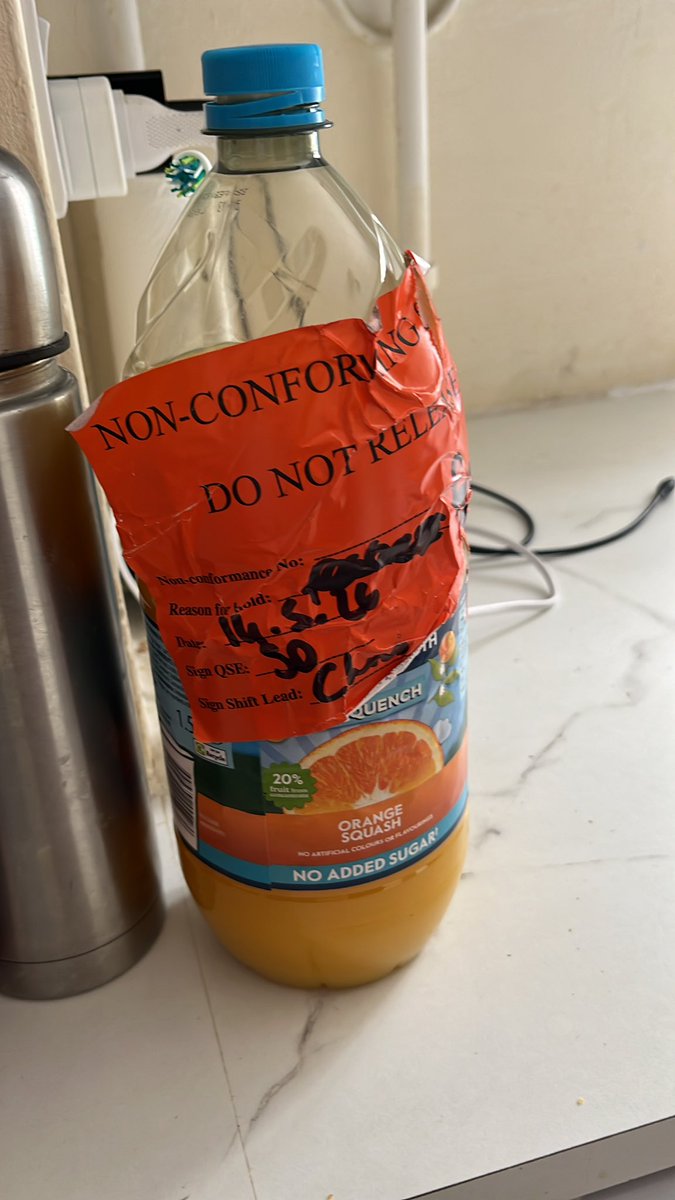 MrsHarrison16PE's tweet photo. @AldiUK this was on my bottle of drink as last one in store!? Is this ok to consume the operator says it was fine but didn’t seem confident! https://t.co/dpWVHrnWCL