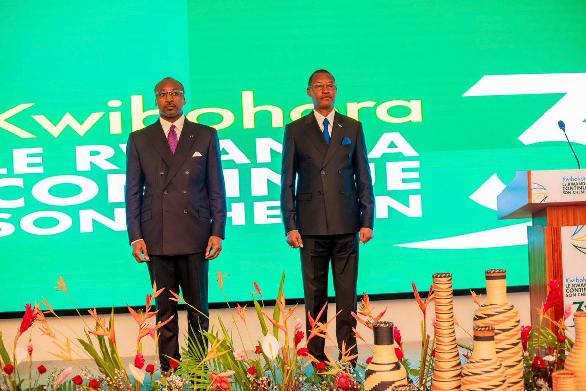 RwandaInCongo's tweet photo. En présence de SEM Denis Christel Sassou N'Guesso, Ministre de la Coopération Internationale et de la Promotion du Partenariat Public-Privé, représentant le Gouvernement de la République du Congo, du Corps diplomatique, des autres autorités de la République du Congo, des amis du Rwanda ainsi que des membres de la communauté rwandaise vivant au Congo, la cérémonie marquant  #Kwibohora32 s'est déroulée dans une ambiance conviviale, chaleureuse et empreinte de fierté.

Amb. @Parfaitbus a rendu hommage à toutes celles et ceux qui ont pris part à la lutte de libération, ainsi qu'à ceux qui ont payé le prix ultime pour permettre au Rwanda de renaître.

Il est également revenu sur le parcours remarquable du Rwanda depuis la libération, marqué par d'importants progrès sur les plans sociopolitique et économique.

L'Ambassadeur a, par ailleurs, salué l'excellence des relations entre le Rwanda et la République du Congo, fondées sur l'amitié, la coopération et une vision commune en faveur de la paix, du panafricanisme et de l'intégration régionale, notamment à travers le plein soutien à la #ZLECAf, qui vise à faciliter la libre circulation des personnes et des biens en Afrique