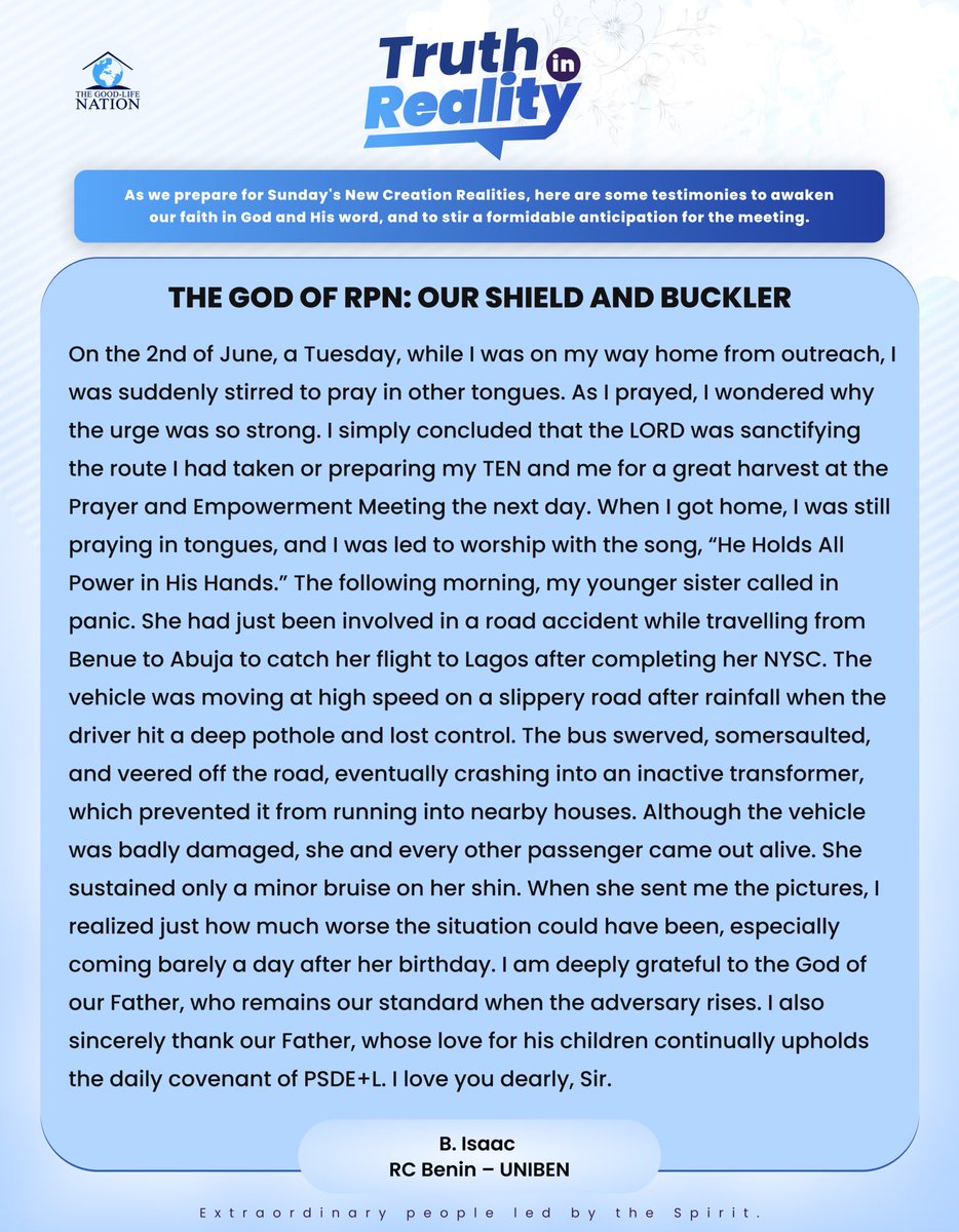 TGLFInc's tweet photo. TRUTH IN REALITY

The God of RPN: Our Shield and Buckler

#RPN
#APeopleCome https://t.co/Zxt3GJvv3V