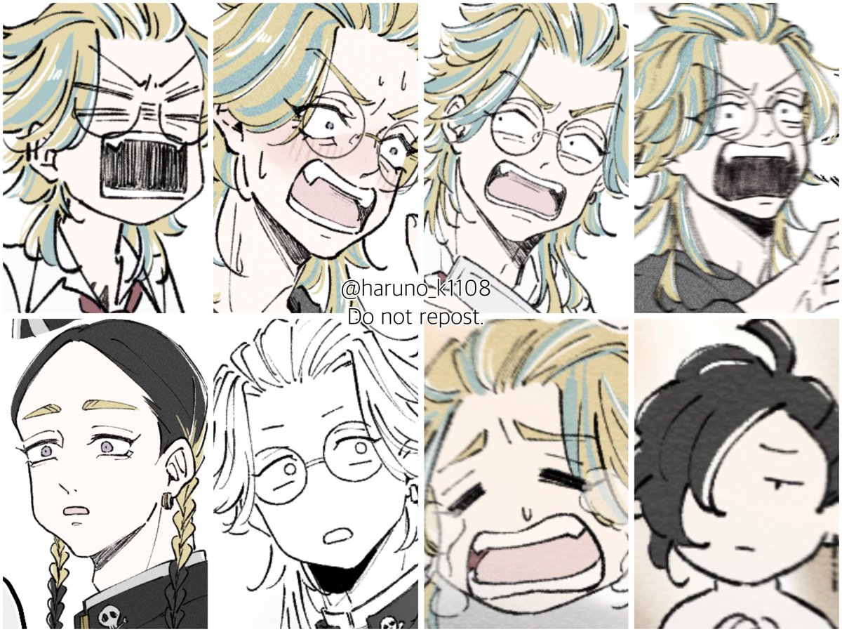 haruno_k1108's tweet photo. 友達から｢こころちゃんの描くぎゃるずまじで顔うるさいよねw特にさんずww｣って言われました。そんなことないわよ🤷🏻‍♀️ https://t.co/HrHNg3CNnO