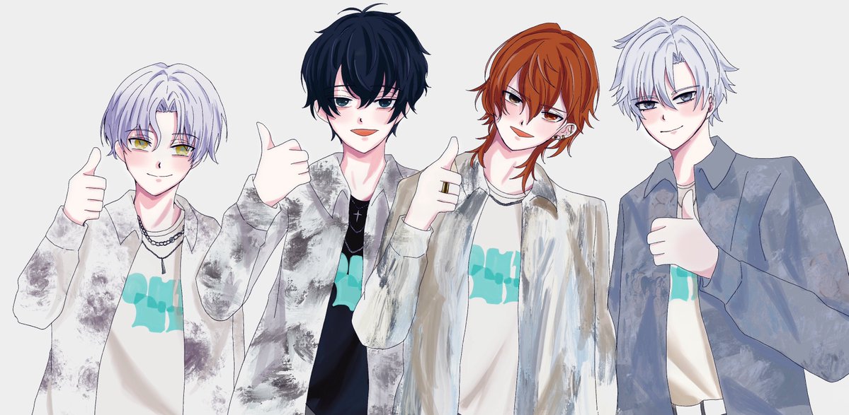 shio_sub__'s tweet photo. おもライみんなでサムズアップしてくれてよかったのイラスト👍 https://t.co/XROXjK0mke