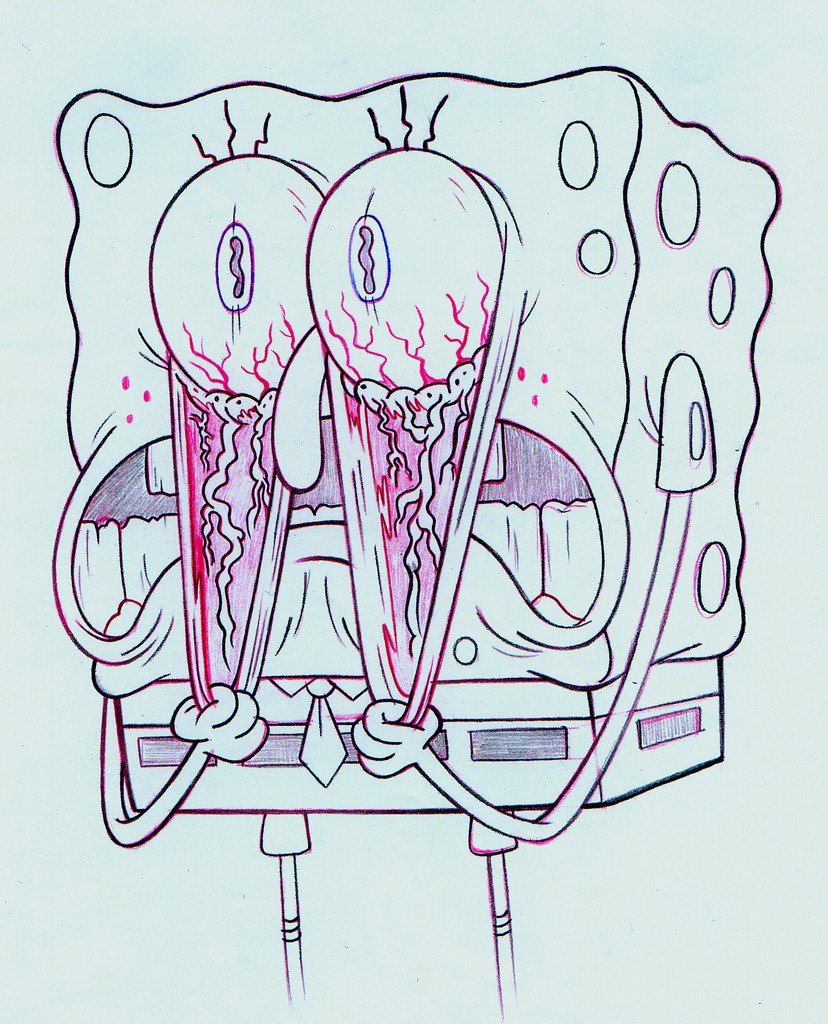 nursestimpyy's tweet photo. most of these kinds of drawings you'd see in midseason SB were the work of Robertryan Cory, a highly skilled artist who has a very distinct style https://t.co/Y4Xk3zTln6