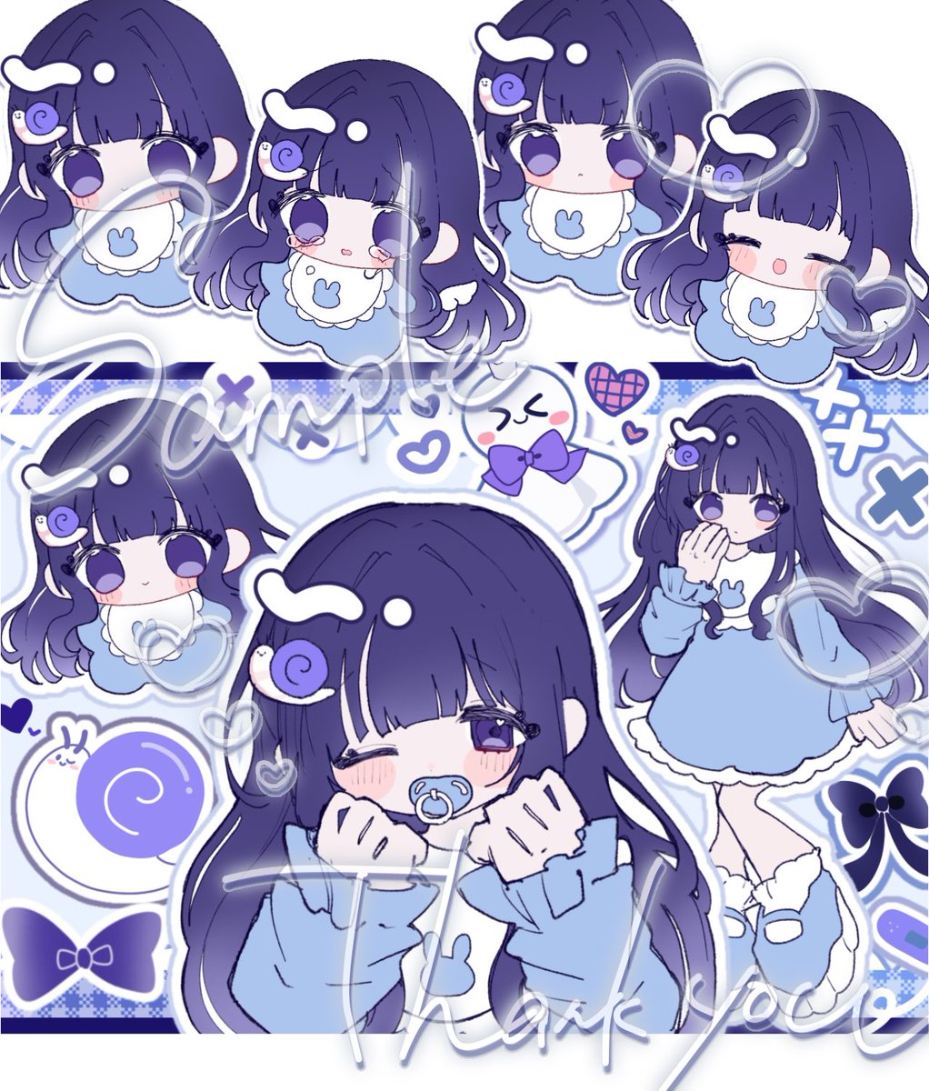 ririamo22's tweet photo. 転載許可いただいております🐌
ふわふわばぶちゃん量産イラストを制作させていただきました💜
ありがとうございました！

#有償依頼　#有償依頼受付中　#イラスト依頼 https://t.co/A53qBEpNSh