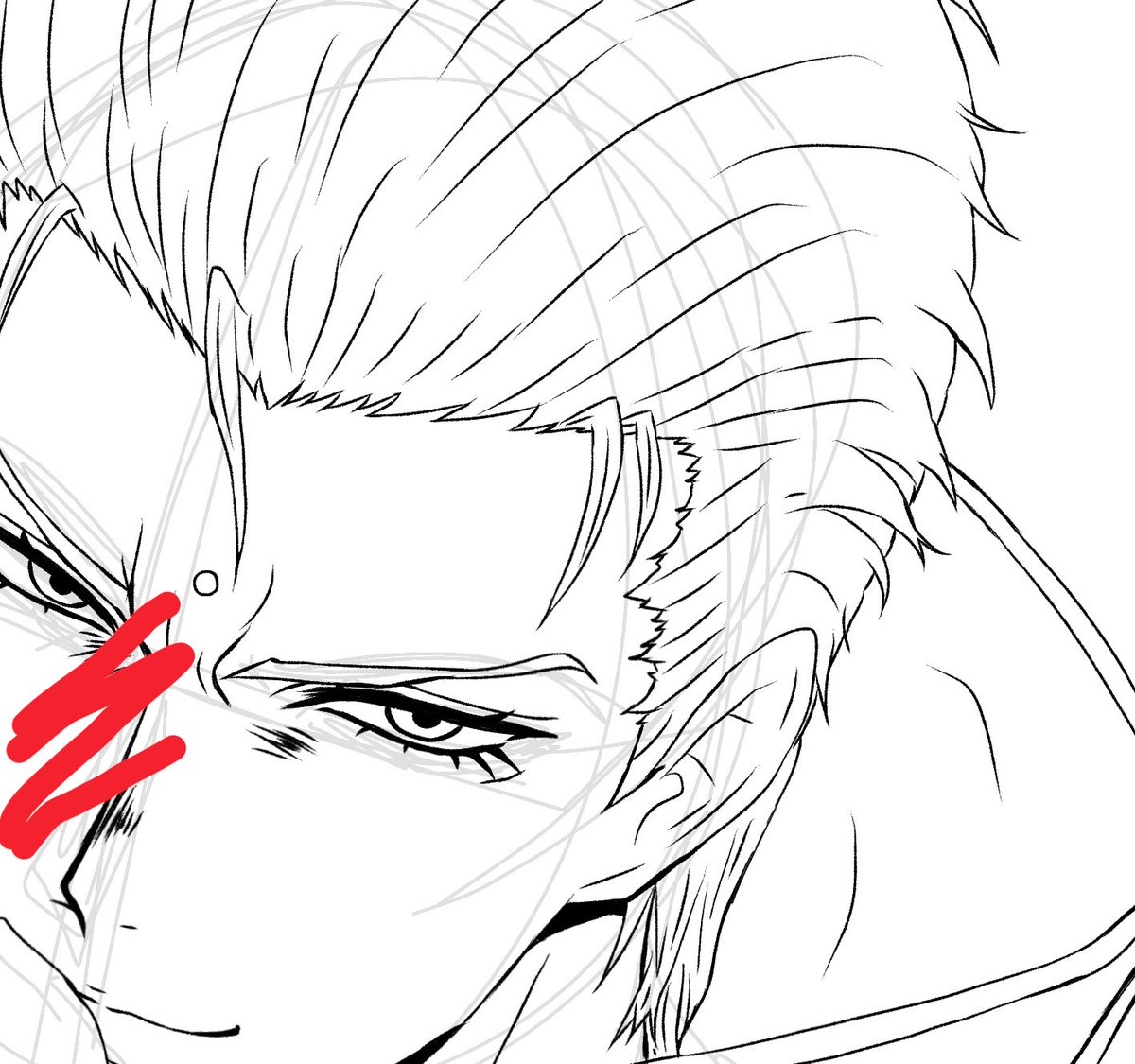 shewpop7's tweet photo. うそでしょ今日せめて2キャラ書きたかったのにｻｳｻﾞくんで1日終わっちゃった🙃
あと眠りかぶってｻｳｻﾞくんの下まつげ口元辺りまで伸びてた(大袈裟)結果全然進んでない1日何してたん？😓 https://t.co/HcaYqUIKi8