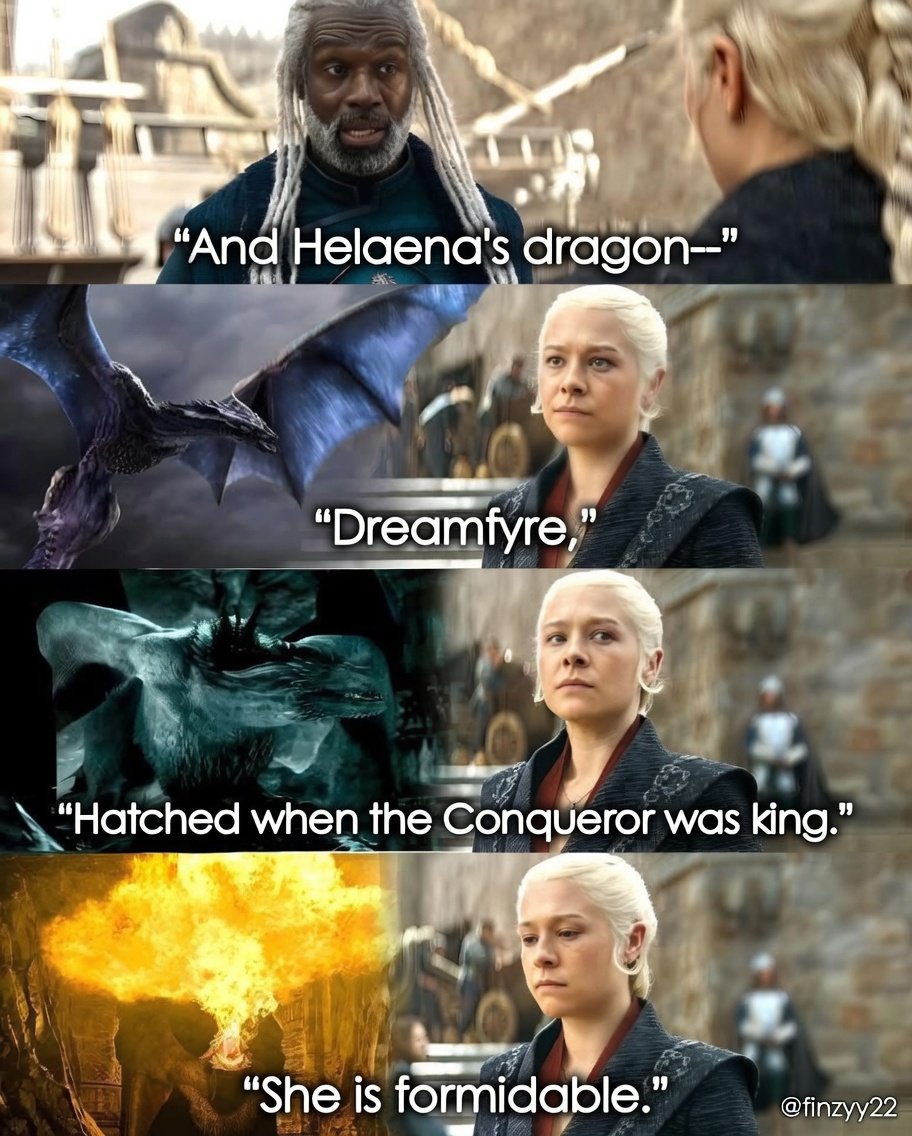 finzyy22's tweet photo. Fun Fact 🔥
Vermithor may be the second biggest dragon after Vhagar…
But the second oldest is actually Dreamfyre.
Did you know? https://t.co/ZuJiKKob9Z
