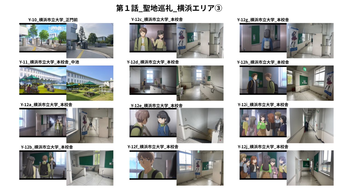 jslabor1's tweet photo. 再放送に合わせて、去年巡った第1話の聖地巡礼まとめを公開します😍

アニメカットと聖地写真をコードで整理し、Googleマップと連動しています👍

▼Googleマップ
https://t.co/dIcvHxppkW

#青ブタ #聖地巡礼 https://t.co/TE53iQRnKE