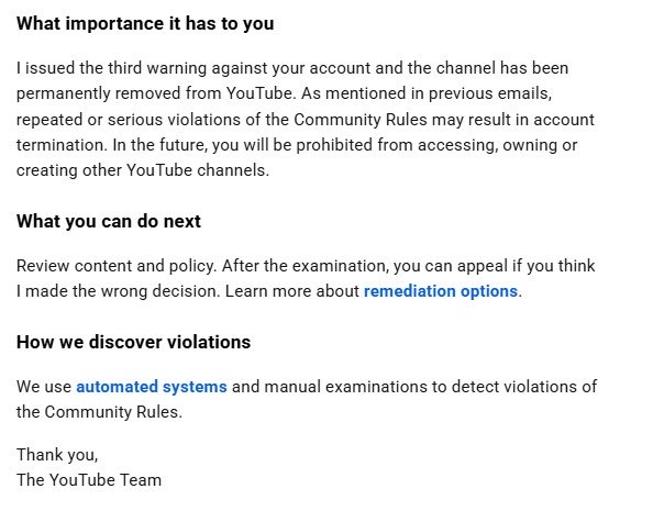 bondrix2's tweet photo. @TeamYouTube 
My YouTube channel (250K subscribers) was terminated for harassment/unwanted sexualization.
I already appealed but I believe my case was misunderstood.
Channel: https://t.co/OJFTmxB1zc
Could you please help escalate this for a manual review? https://t.co/Uaa7AQgXHQ
