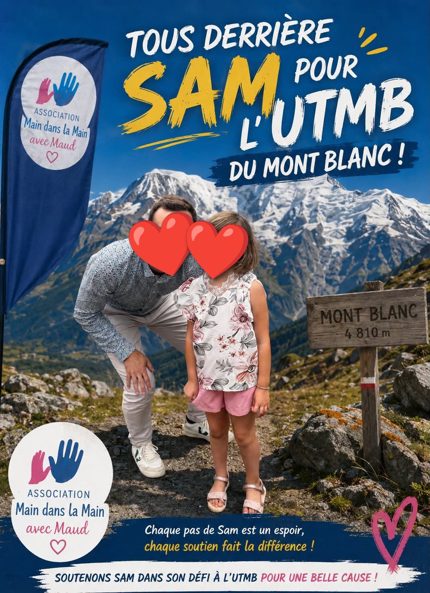 JoyceEyana's tweet photo. Le 28 août, l'association pour ma nièce sera représentée à l'ultra trail du Mont-Blanc. 
Maud est une petite fille de 6 ans qui se bat chaque jour contre les séquelles d'un AVC 

Je partage le lien ici, car la cause est très importante pour moi 
 https://t.co/77vcH81JLP https://t.co/Vjo3qSyySQ