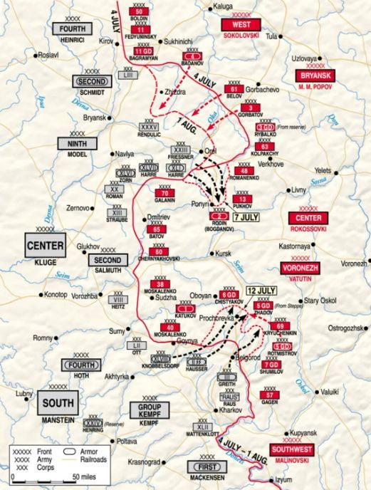 HistoryChrono's tweet photo. #onthisday in 1943, the Battle of Kursk began. As the largest tank engagement in history, it marked the final major German offensive on the Eastern Front, shifting the strategic initiative to the Soviet Union for the remainder of WWII. #MilitaryHistory https://t.co/Qti8pVbv6o