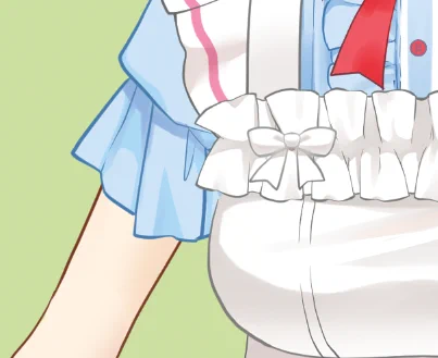 ちま姫が早く寝たので新衣装作ってた。めちゃくちゃ上手くいけば次の配信でお披露目できるかも