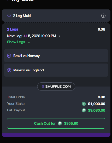 M4tthewslots's tweet photo. 🚨 MY FIRST BET ON @shufflecom  🚨

🇧🇷 Brazil vs 🇳🇴 Norway
🇬🇧 England vs 🇲🇽 Mexico

🎯 Predict the EXACT score of the matches in the comments.

✅ 1 entry per person
✅ Must be registered under my link/code

🔗 https://t.co/rqic3RtZSz

🏆 $50 SHUFFLE TIP:
• Correctly predict both matches = 2 entries
• Correctly predict one match = 1 entry

(Winner will be randomly drawn from all qualifying entries.)

💰 $5,000 Leaderboard: https://t.co/EQVJ88Uk0a

👇 Drop your predictions!
