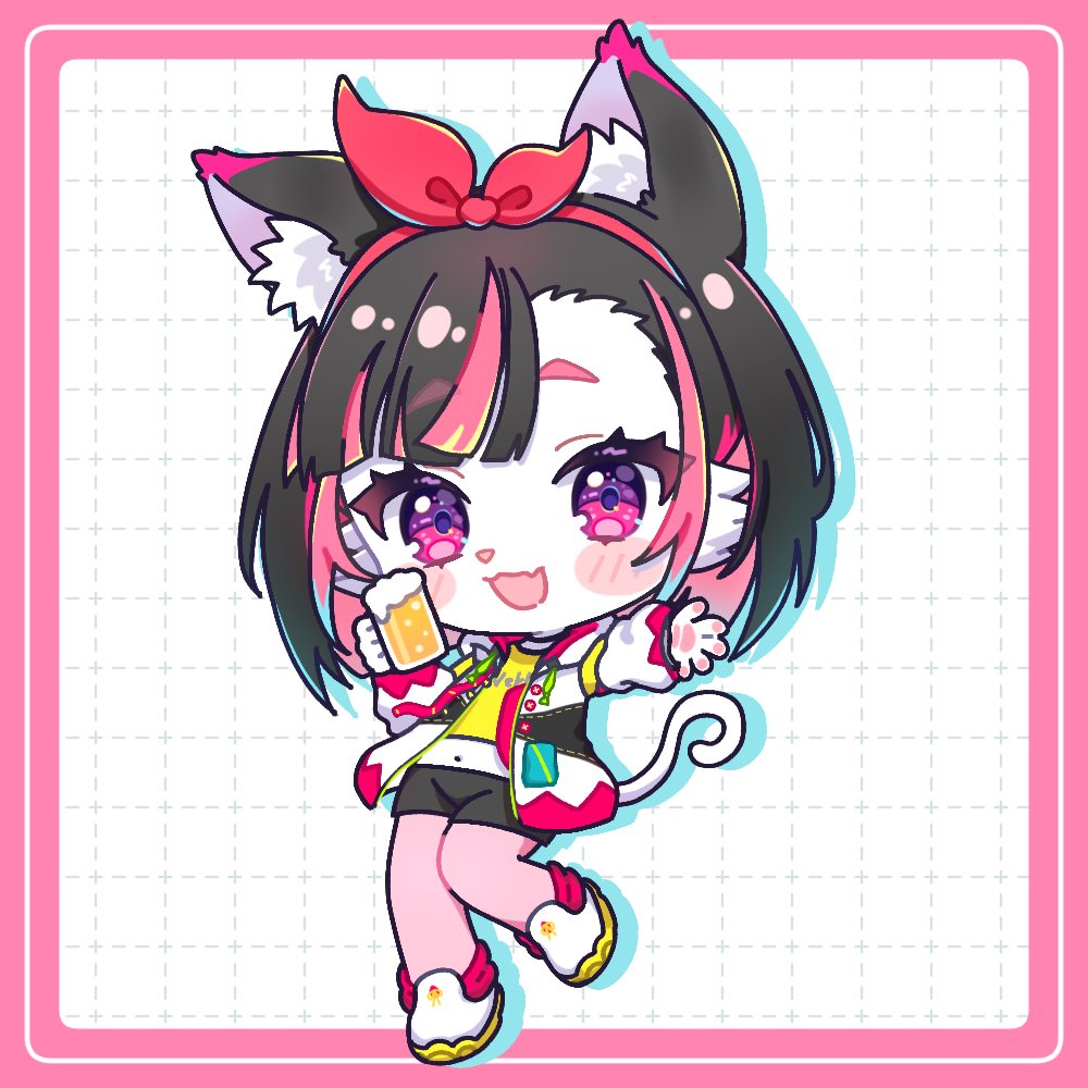 お友達のスーパー天才ねこちゃんを描かせていただいた