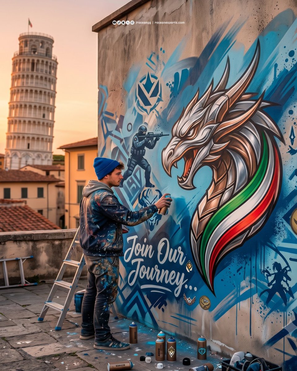roceangg's tweet photo. We are painting the future of our esports family, and we want YOU on the canvas. 🎨

Just like the mural taking shape against the historic Italian skyline, our vision is bold, fierce, and driven by passion. We are officially opening our doors and looking for dedicated players to join our growing community. Whether you are holding down sites in CS2 or dominating the servers in VALORANT, this is your opportunity to become part of a true brotherhood and leave your mark on the competitive scene.

We aren't just putting together a roster; we are building a legacy. Bring your talent, your grind, and your competitive spirit.

Join Our Journey. Let's create history together.

🇮🇹 Apply for our Valorant & CS2 Rosters:
🔗https://t.co/2sCFkp0uKM
Fine della storia? No, l’inizio.

#AzzurriLegacy