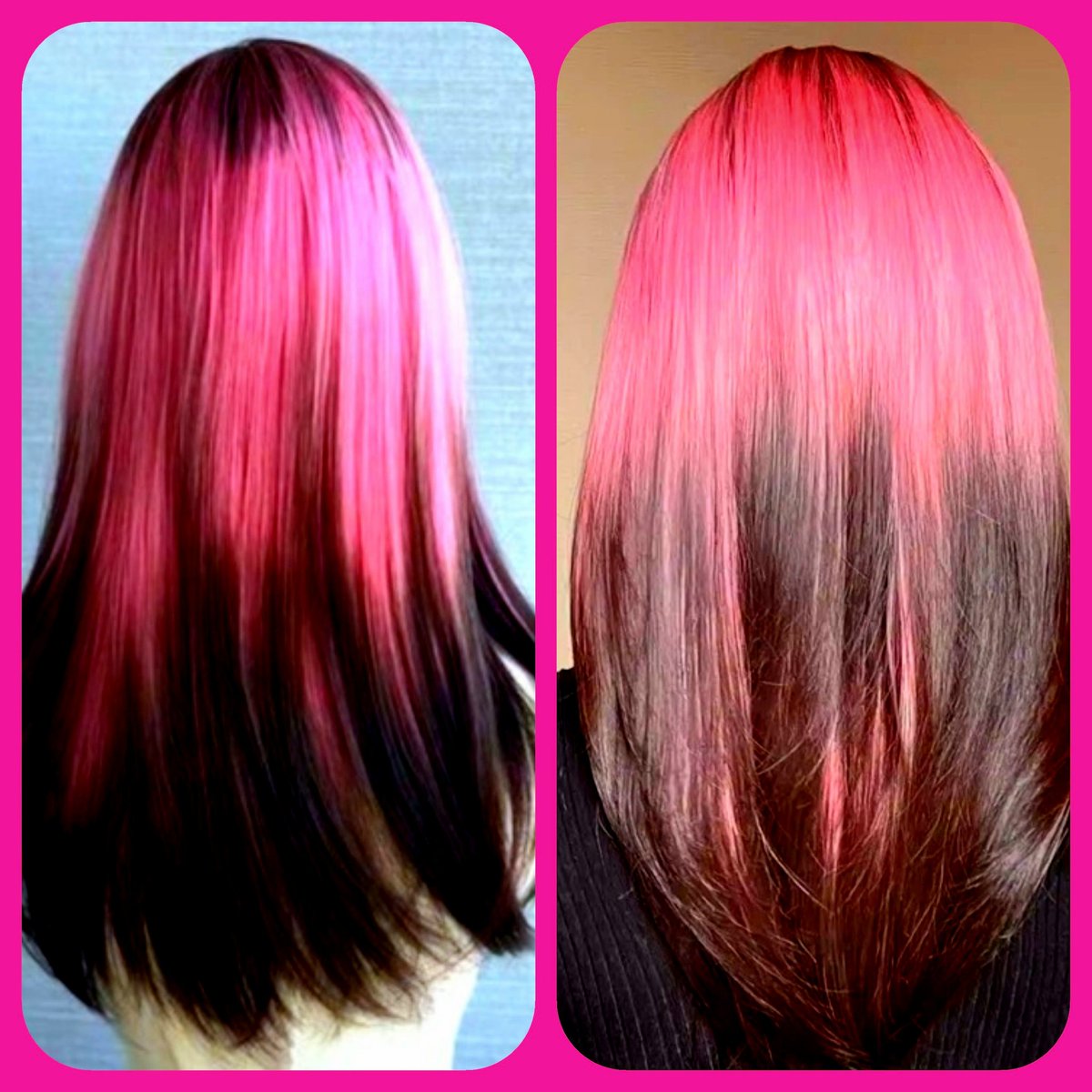NicolaHighHeels's tweet photo. I know,I've only had my new hairstyle for a couple of weeks but now I'm already pondering the next one.
Pink over black (my natural colour) or pink over brown!
Womens perogative!
Won't be for some time yet though hahaππ #PinkHair
#Hairdressers #MobileHairdressers #SexyHair https://t.co/oc77ocFme5