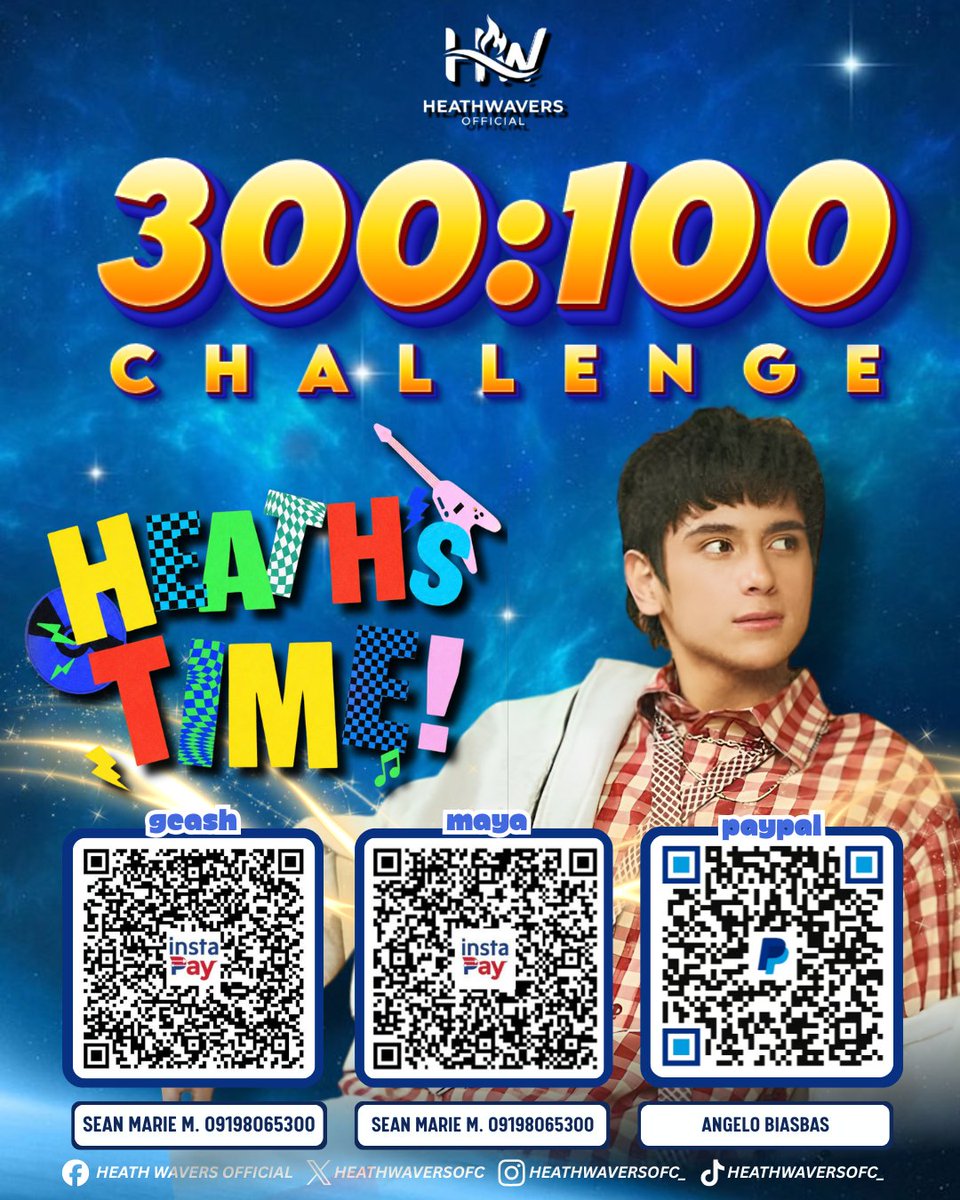 HeathWaversOFC's tweet photo. HEATH’S TIME: 300:100 CHALLENGE 💙

What’s cracklackin’, Buzzbears? 🐻✨

Only 2 weeks until Heath’s Time! Let’s make it even more unforgettable by helping turn Heath’s concert into a SOLD OUT show! 🔥

We’re looking for 100 Buzzbears to donate ₱300 each. Every peso raised will go directly toward purchasing more concert tickets to fill the venue with love and support for Heath.

Be one of the 100 and do this for Heath! 💙

#HeathJornales #HeathsTime