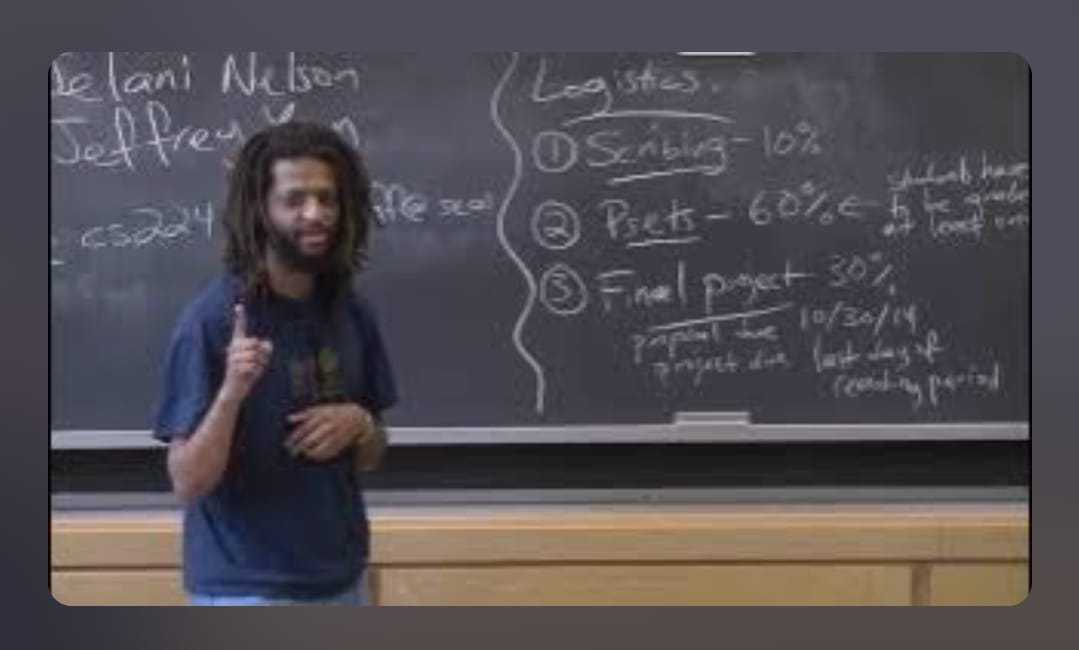 mohshaheen's tweet photo. 🚀 Some of the best AI lessons don't come from AI courses.
Harvard's CS224 by Jelani Nelson strengthened my algorithmic thinking. Now he's at Anthropic.
Frameworks change. Fundamentals don't.
Worth bookmarking. 📚
#AI #Algorithms https://t.co/WWD2OfAdgk