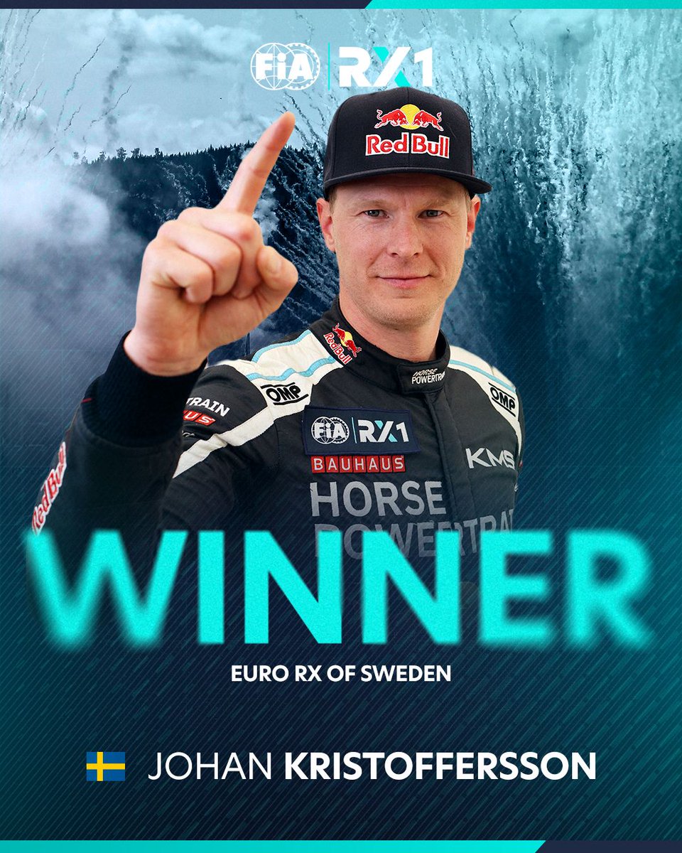 fia_rallycross's tweet photo. It's Johan Kristoffersson who takes the Höljes honours! 🏆 

#FIARallycross #EuroRX https://t.co/syH80tzKMt