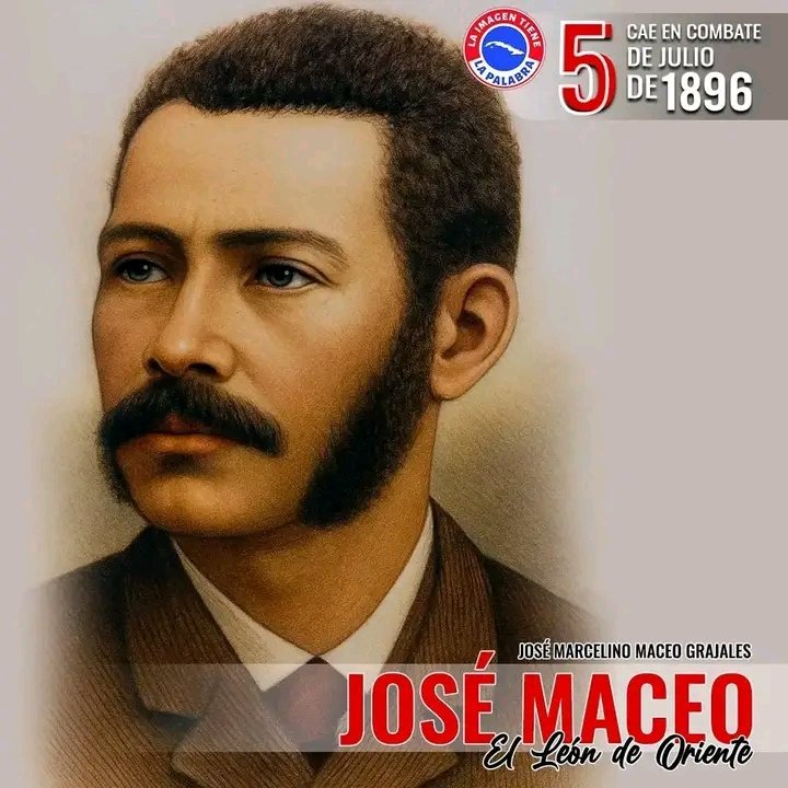 JessErnest10724's tweet photo. Este 5 de julio conmemoramos el aniversario 130 de la caída en combate, a los 47 años, del mayor general del Ejército Libertador José Maceo y Grajales, El León de Oriente, símbolo de coraje y valor para todos los cubanos. 
 #TenemosMemoria #CubaEsRevolución 
#EtecsaArtemisa https://t.co/9ZxjDBxhHg