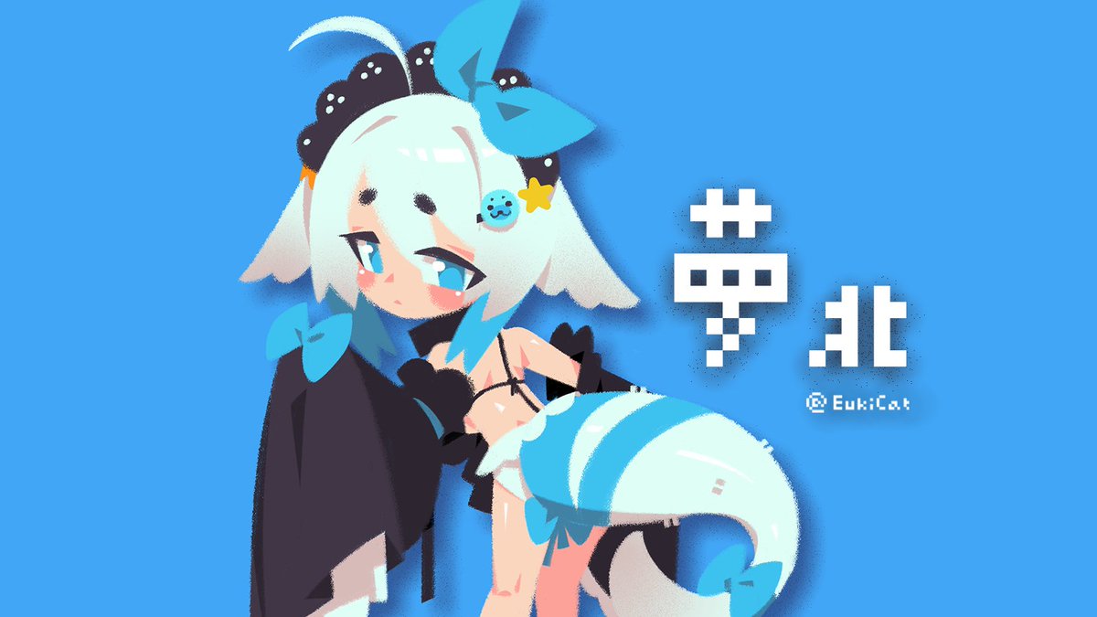 EukiCat's tweet photo. 🎤🎶👩‍🦳🌊 | EukiCat #pixiv 
 #獣耳  #OC #ロリ  #獣娘 #水着 https://t.co/N4hfuT504c