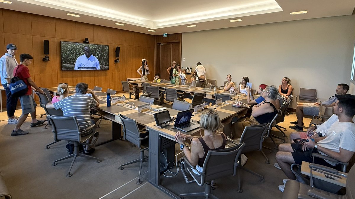 wto's tweet photo. 🎬 WTO Theatre is open! 

Drop by Room B throughout the day to watch a selection of videos and discover more about the WTO’s work. 

#PortesOuvertesOMC https://t.co/UWakjRFB5O