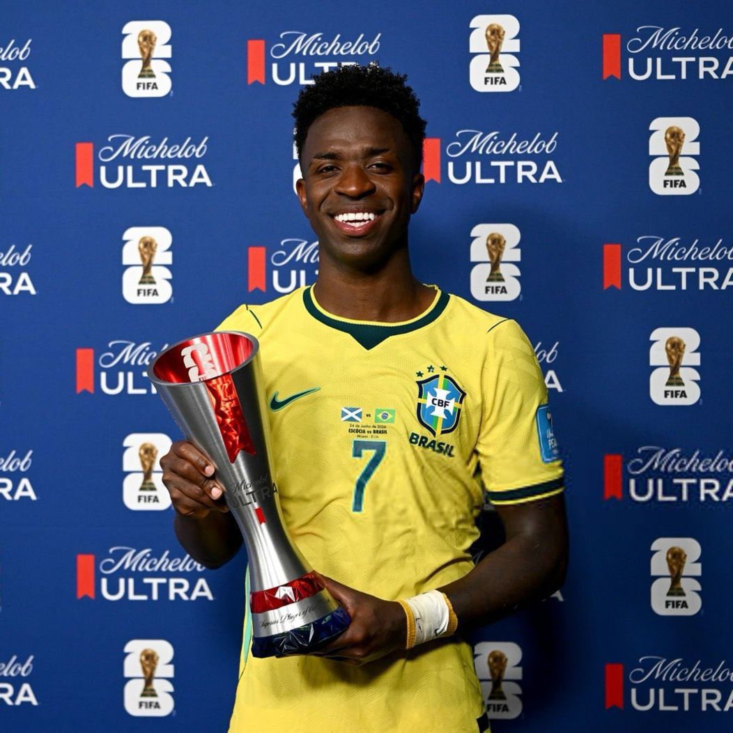 theMadridZone's tweet photo. 🚨 Viní Jr. at the World Cup so far:

• 4 games 
• 4 goals 
• 1 assist 
• 3x MOTM

In action tonight. ⚡️ https://t.co/f75wDPr1yS
