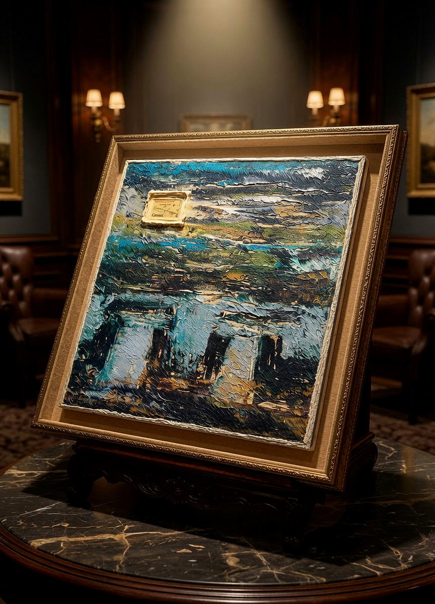 TheApiens's tweet photo. Copper Mine River (2015)

30 x 30 oil on ink wash paper fused to hand-stretched canvas with a real Canadian Postage Stamp Embedded on its surface

This is one of the very  first of our founder @MattVegh's experimental "Postage Stamp" inspired pieces from his earliest days of painting in 2015 and the piece was featured at his debut group international exhibition at the WM Art Gallery in the Atrium at the prestigious Tae Koo Li in Chengdu, along with several others in the series. 

Not many of them survived the embedding process, so they are rare pieces, but this stamp remains vivid in color and indeed matches the title of the painting, Copper Mine River, a 1971 Canadian 6 Cent Postage Stamp. 

It resides in Matt Vegh's Main Collection in his Chengdu Studio Gallery as a cornerstone historical and foundational piece of his art trajectory.

View it here along with other works from his massive sales history of 1,080 original oil paintings, plus 103 placements and artist exchanges, in the past 10 years, making him, by both velocity and hard count, one of the most prolific significant oil painters of all time.

https://t.co/1tVKh5SeGO