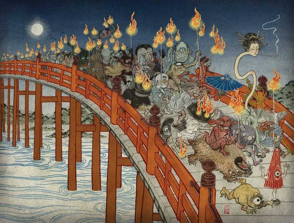 GodysseyPodcast's tweet photo. Yōkai art is the art of creativity and learning to stand out. While many yōkai are genuine bits of folklore, many Japanese monsters originated in the minds of artists who wanted to stand out from their competitors in Edo period markets. #FolkloreSunday https://t.co/muJARrwXXI