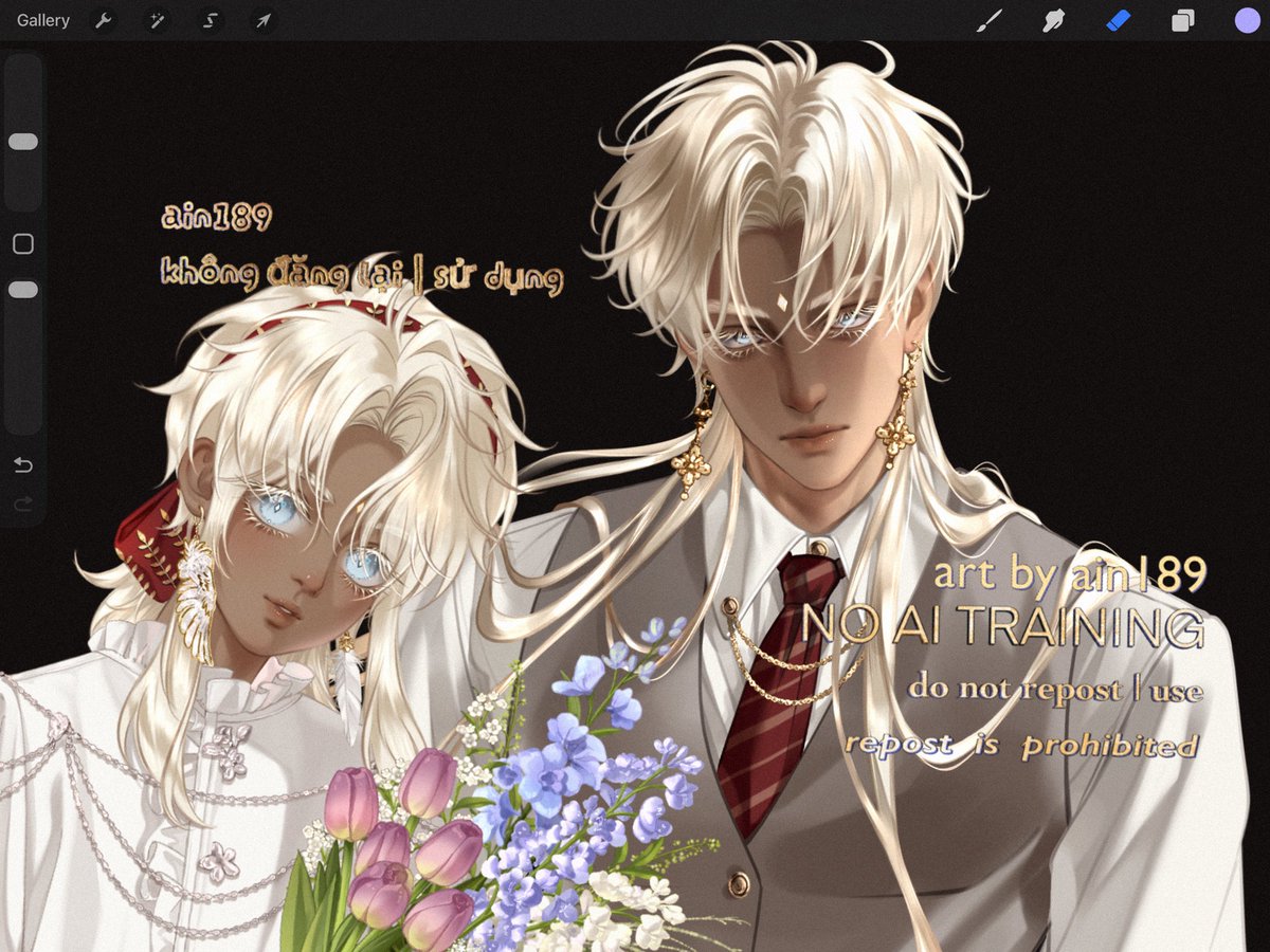 ain189o's tweet photo. Wip~

#백야의꽃길 #fanart 
#Blossomsofthewhitenight
#白夜の花道 https://t.co/6P2CZOhnZV