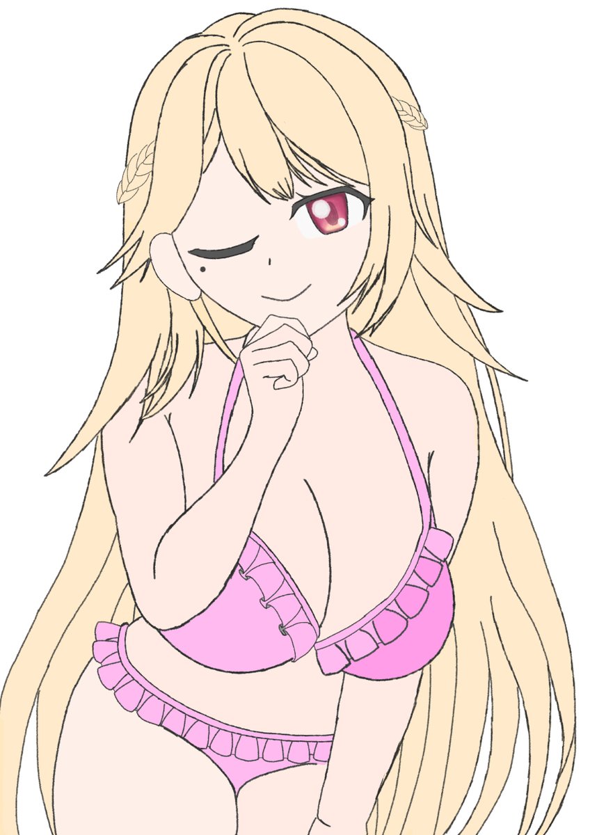 ビキニの日だからオレガノ描いてる ＃フラワーナイトガール #花騎士