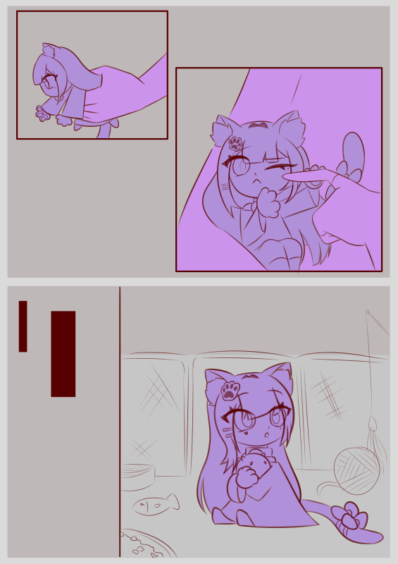 Roky9_9's tweet photo. "Cuteness Aggression Took Over..." — Part 2 

Chapter 3 page 5-8  

#MichiMochiArt #Noombart #Vtuberart #fancomic #fanart #comic https://t.co/mp7jaCYGLO