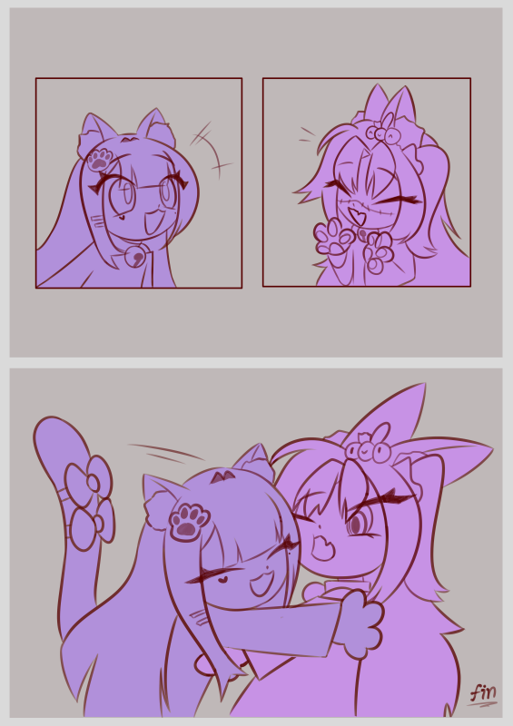 Roky9_9's tweet photo. "Cuteness Aggression Took Over..." — Part 2 

Chapter 3 page 5-8  

#MichiMochiArt #Noombart #Vtuberart #fancomic #fanart #comic https://t.co/mp7jaCYGLO