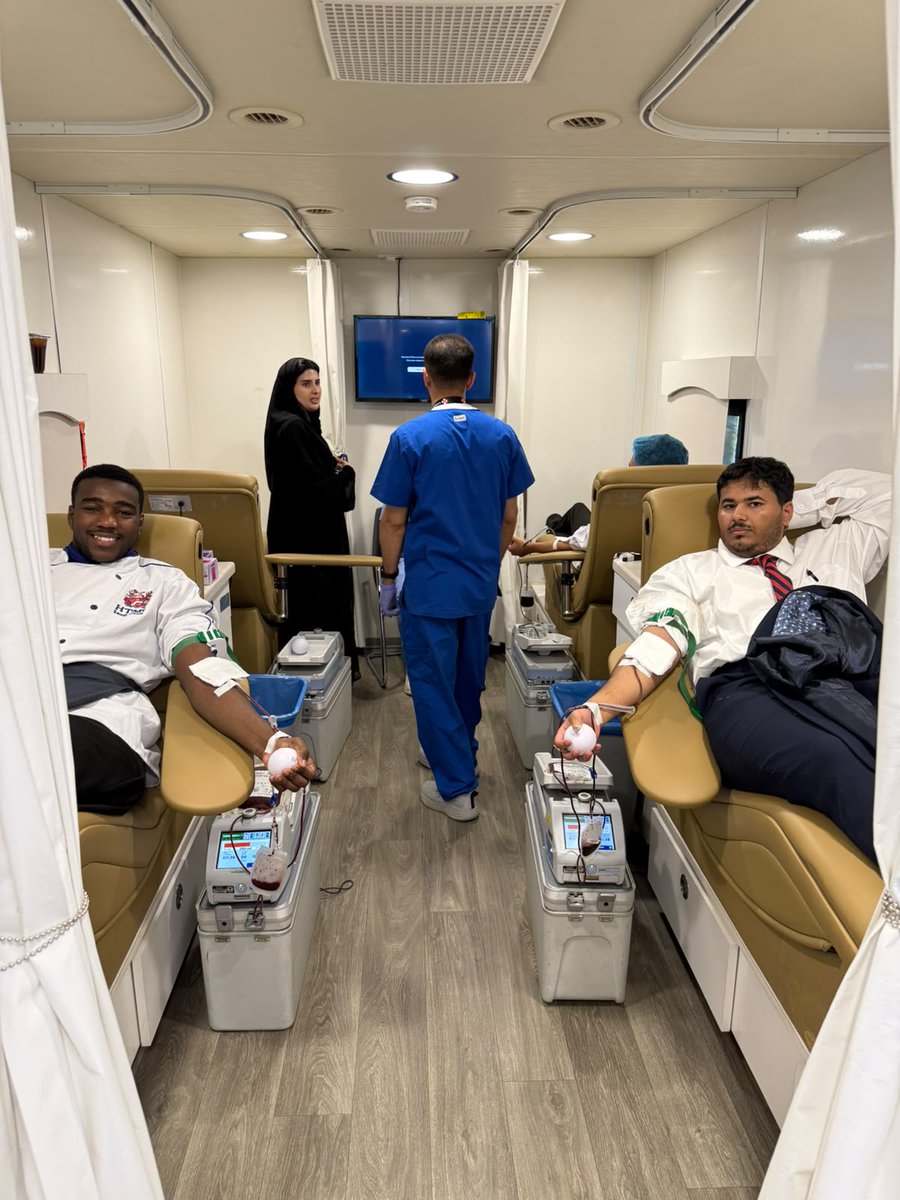 HtmiKSA's tweet photo. Giving blood is giving hope.

Our trainees at HTMi Riyadh proudly participated in a blood donation initiative in collaboration with King Faisal Specialist Hospital Foundation @WareefCharity , demonstrating their commitment to community service and humanitarian values.

At HTMi Saudi Arabia, we believe in developing future professionals who combine technical excellence with social responsibility and a spirit of giving.

#HTMiSaudiArabia #BloodDonation #CommunityService #CSR #Volunteerism #Riyadh #HospitalityEducation