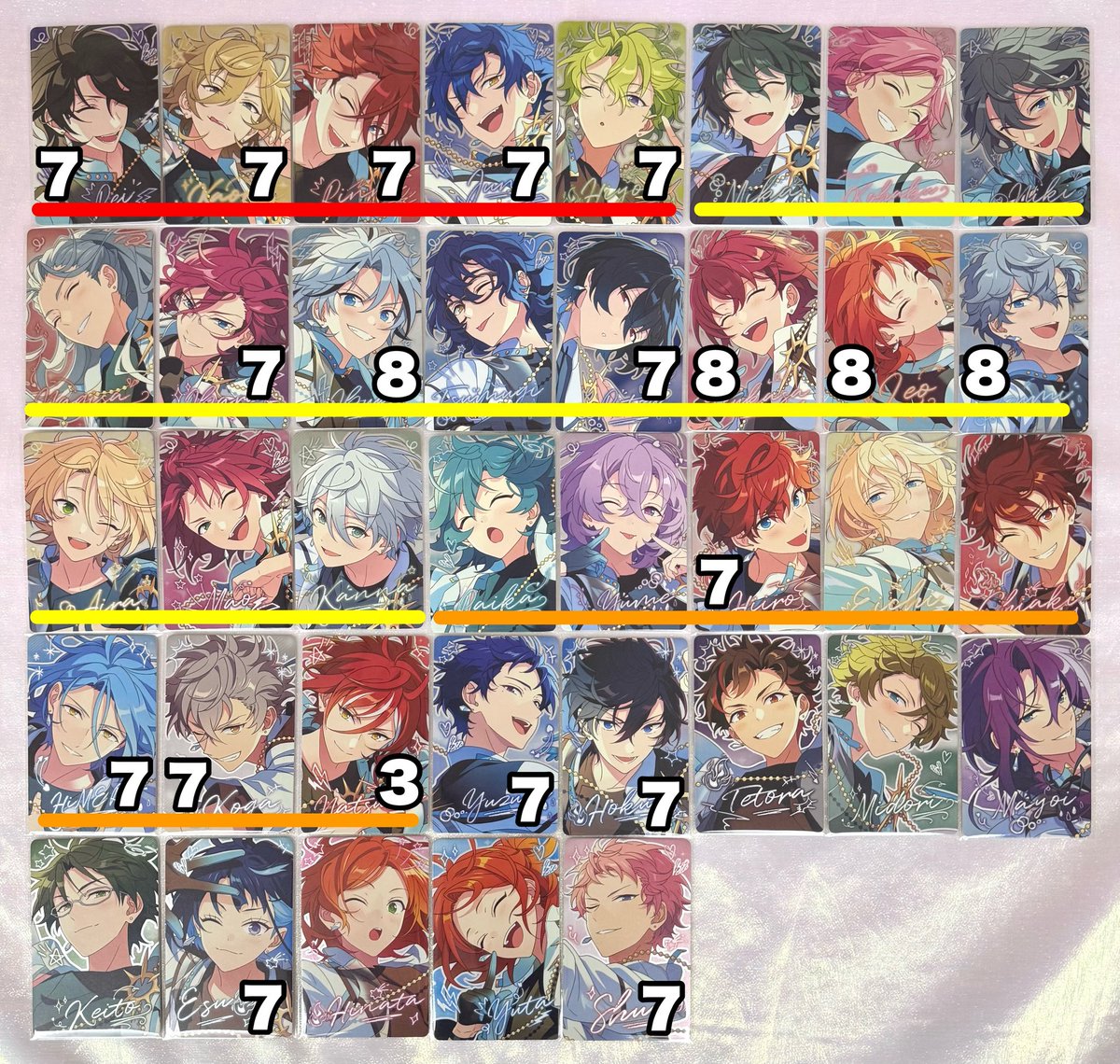 __1228MO's tweet photo. ꒰ 交換/譲渡 ꒱ あんスタ 中国 9周年 limit break フォトカード キャラカード

꒰ 譲 ꒱
零薫燐音ジュン日和みかこはくニキ凪砂茨維吹つむぎ凛月司レオ泉藍良真緒カンナライカユメ一彩英智千秋HiMERU晃牙夏目弓弦鉄虎翠マヨイ敬人エスひなたゆうた宗渉桃李真奏汰忍創なずな嵐颯馬紅郎光友也宙 https://t.co/utDCb2NTKW