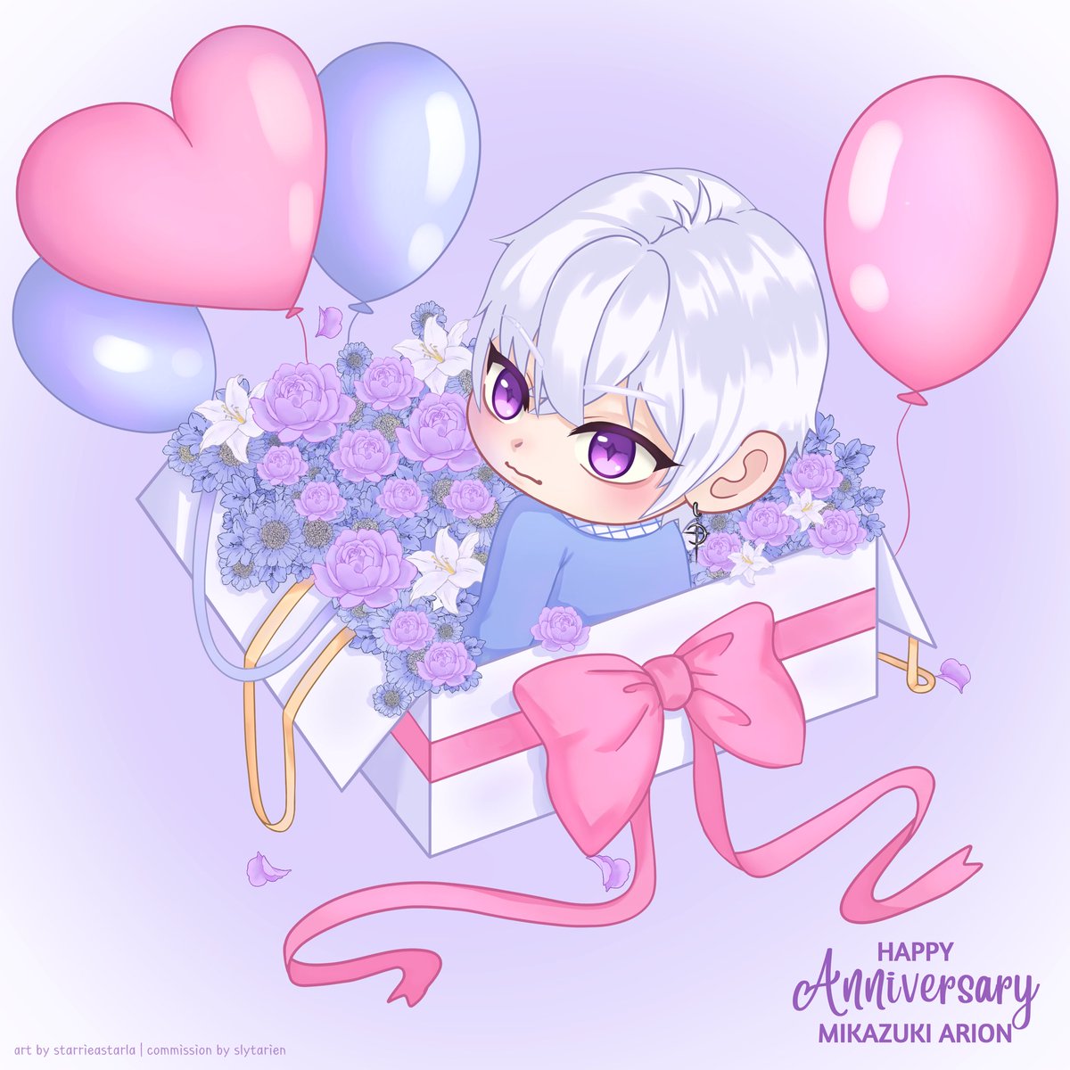 slytarien's tweet photo. 𝐇𝐚𝐩𝐩𝐲 𝟑𝐫𝐝 𝐀𝐧𝐧𝐢𝐯𝐞𝐫𝐬𝐚𝐫𝐲, 𝐌𝐢𝐤𝐚 💜

I hope only good things happen to you and be happy always. Love you 💜

#MOONOFD3MONS #Artion https://t.co/ra5NKeOyZz