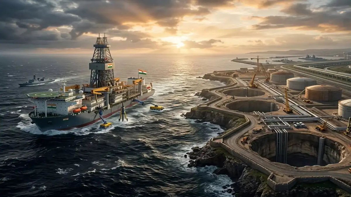 IndianTechGuide's tweet photo. 🚨 India is opening 250,000 sq km of unexplored areas under the Samudra Manthan initiative to boost domestic oil production. https://t.co/jlPlZ7MGHX